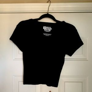 Big Bud Press V Neck Tee in Basic Black